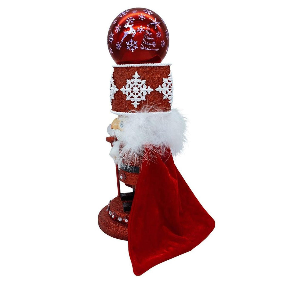 Kurt Adler 14.5-Inch Musical Red Soldier With Water Globe Nutcracker