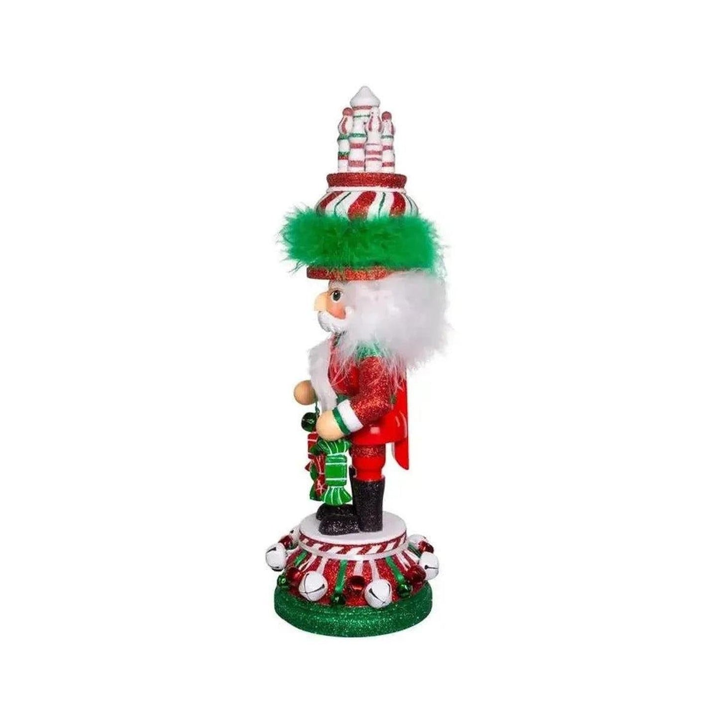 Kurt Adler 15" Hollywood Nutcrackers™ Red, White & Green Candy Tower Hat Nutcracker