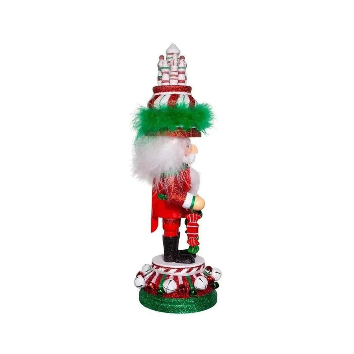 Kurt Adler 15" Hollywood Nutcrackers™ Red, White & Green Candy Tower Hat Nutcracker