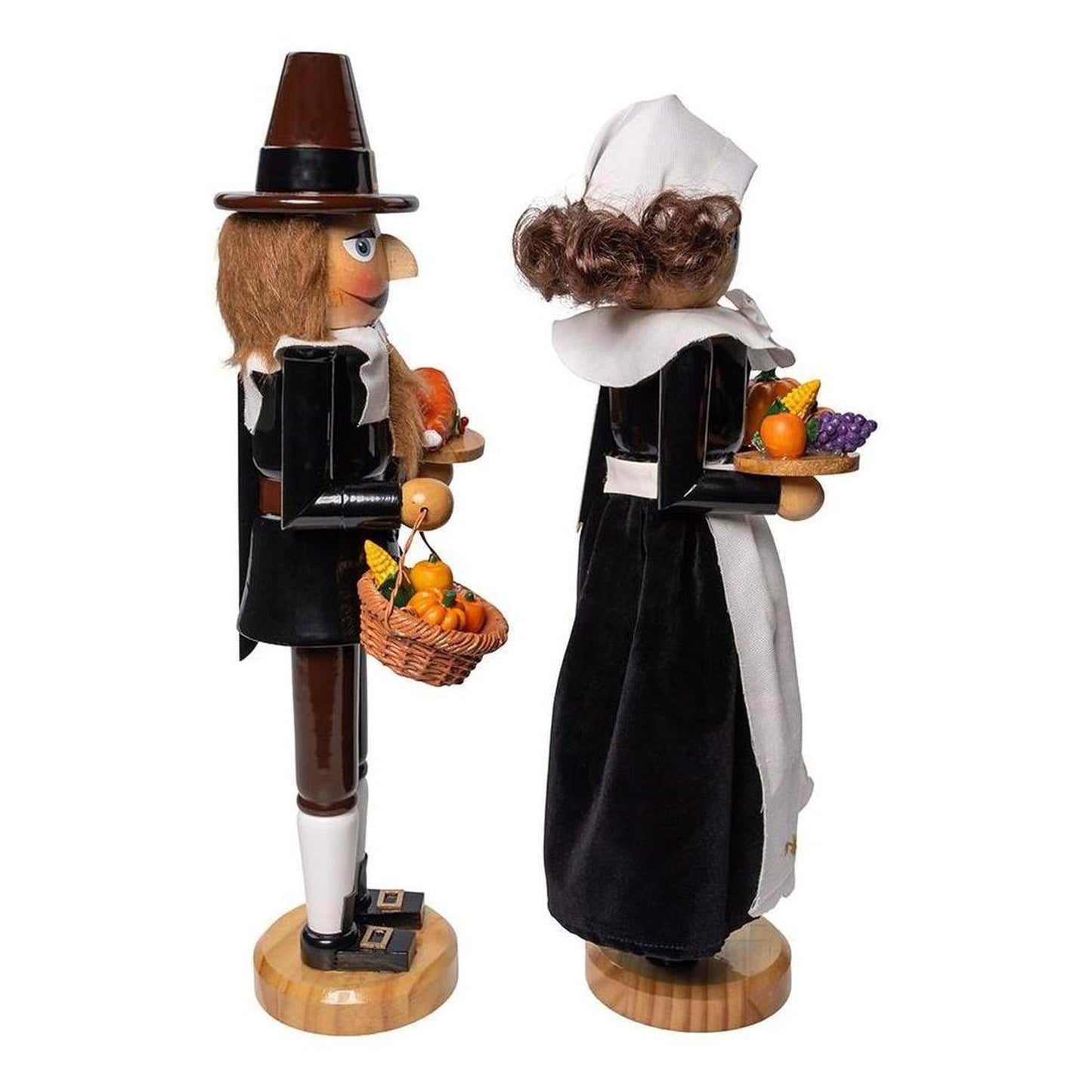 Kurt Adler 15" Pilgrim Nutcrackers 2-Piece Set