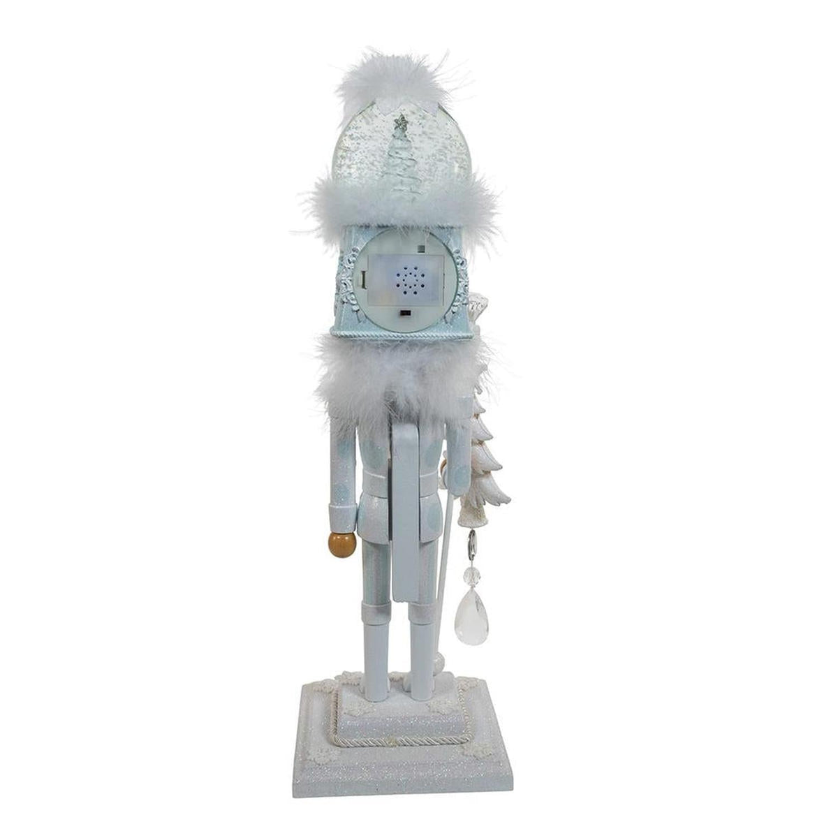 Kurt Adler 20-Inch Musical White Soldier Water Globe Hat Nutcracker