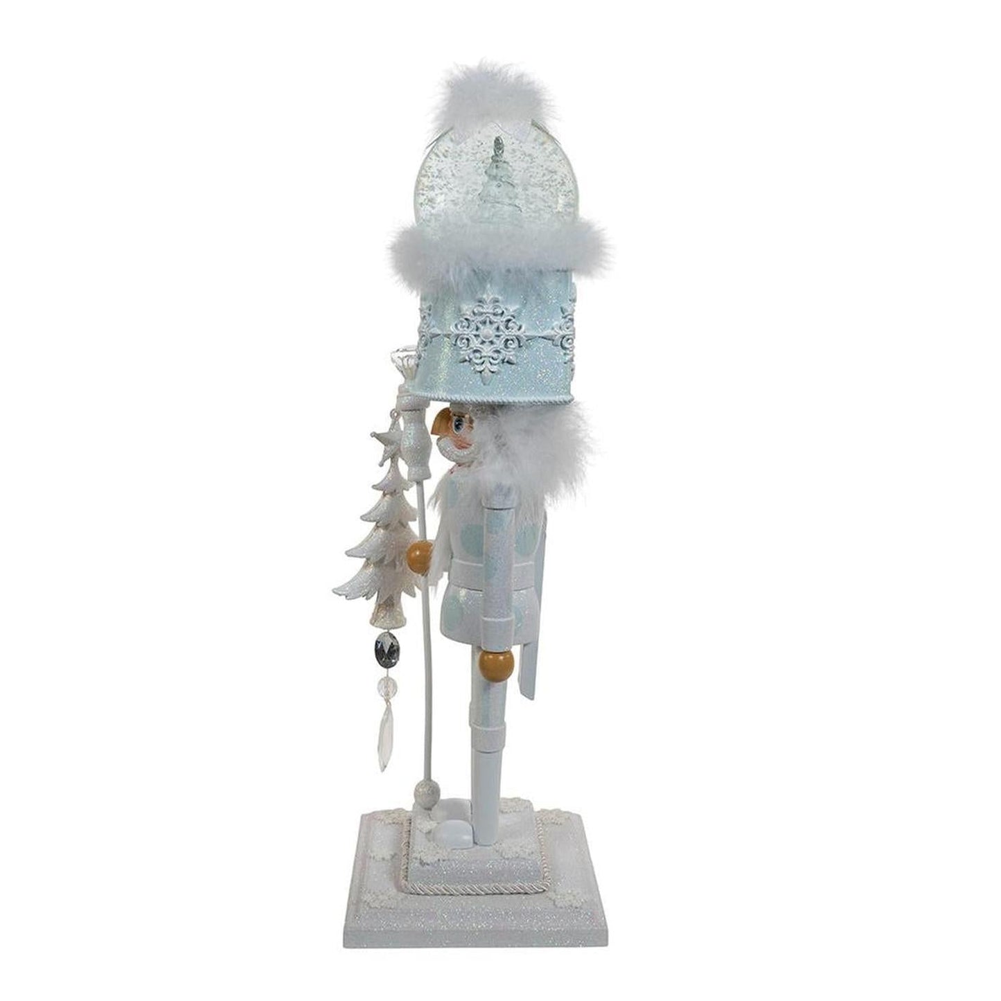 Kurt Adler 20-Inch Musical White Soldier Water Globe Hat Nutcracker