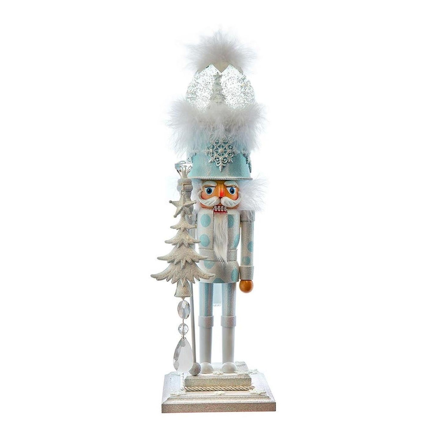 Kurt Adler 20-Inch Musical White Soldier Water Globe Hat Nutcracker