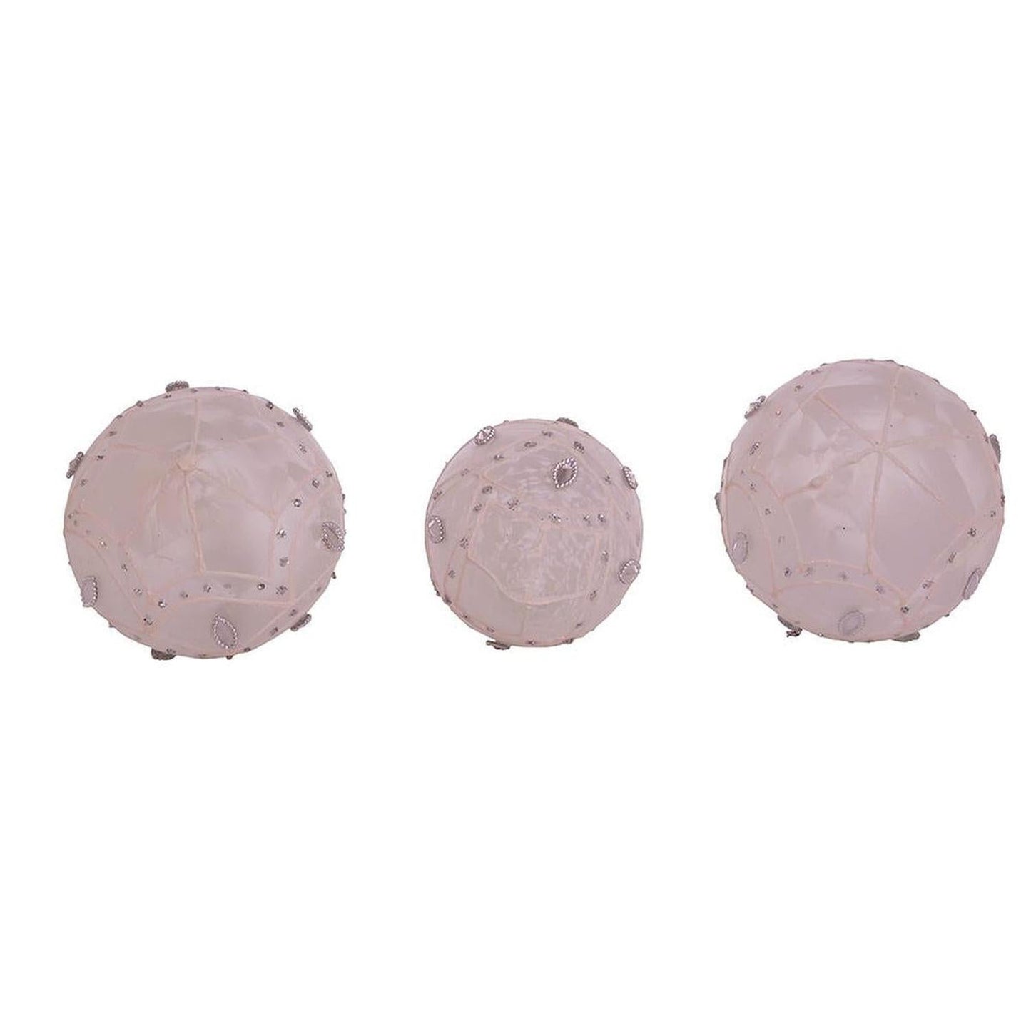 Kurt Adler 80MM White Glass Ball Finial and Onion, 3-Piece Set