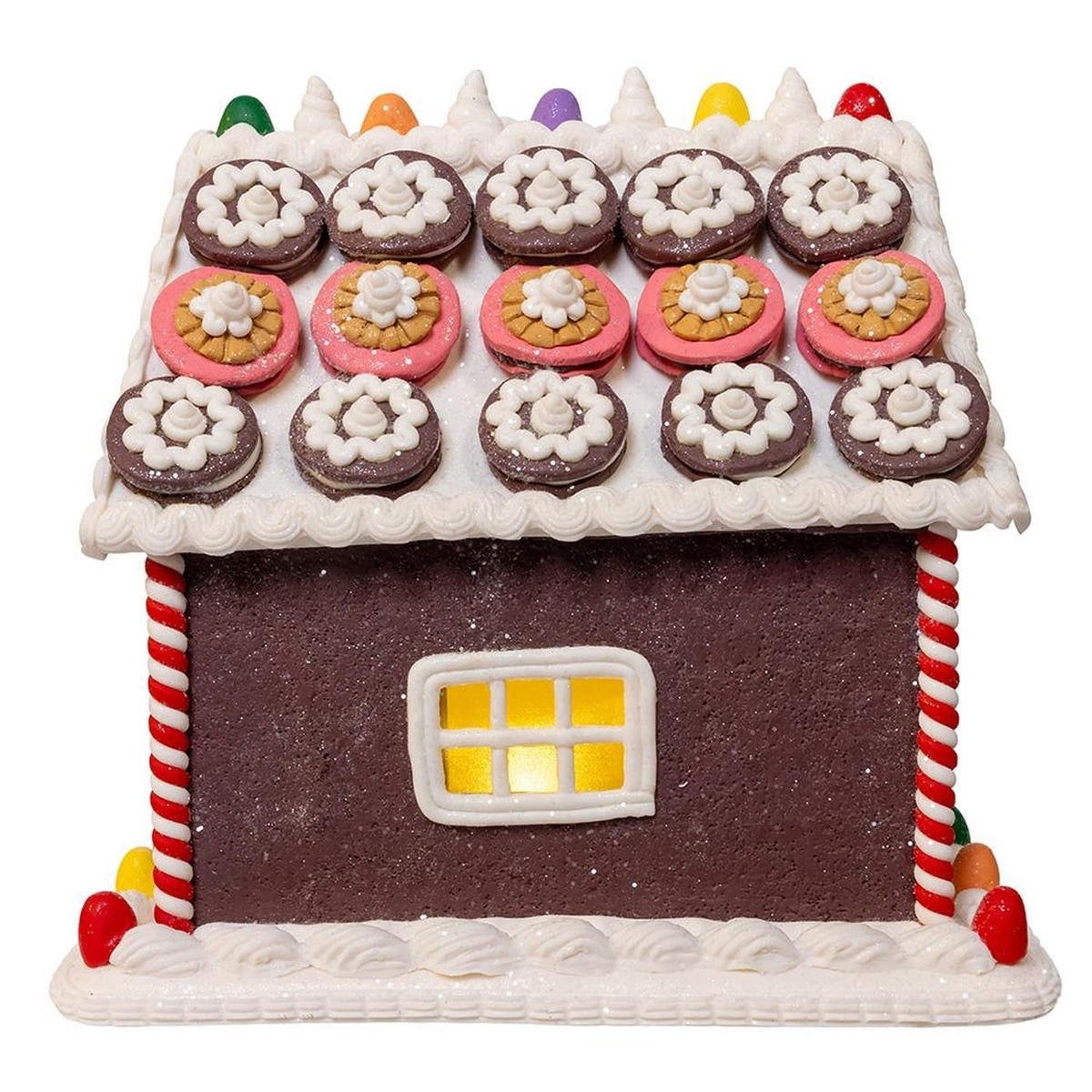 Kurt Adler 9.5-Inch LED Gingerbread Cookie House