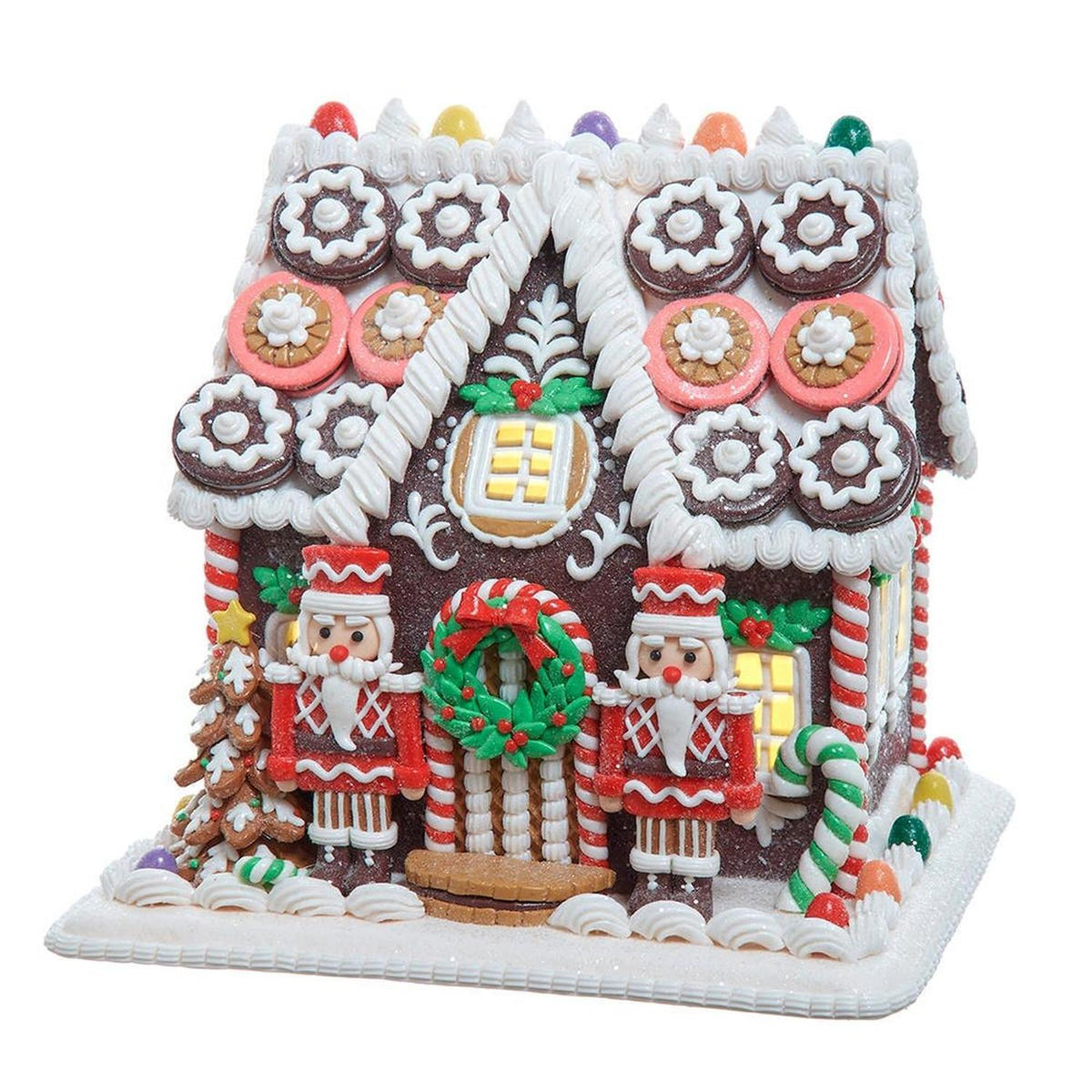 Kurt Adler 9.5-Inch LED Gingerbread Cookie House