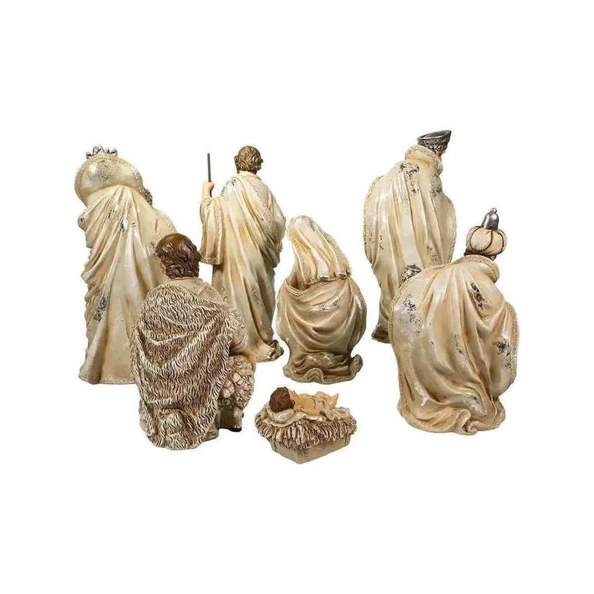 Kurt Adler Resin Nativity Table Piece, 7 Piece Set