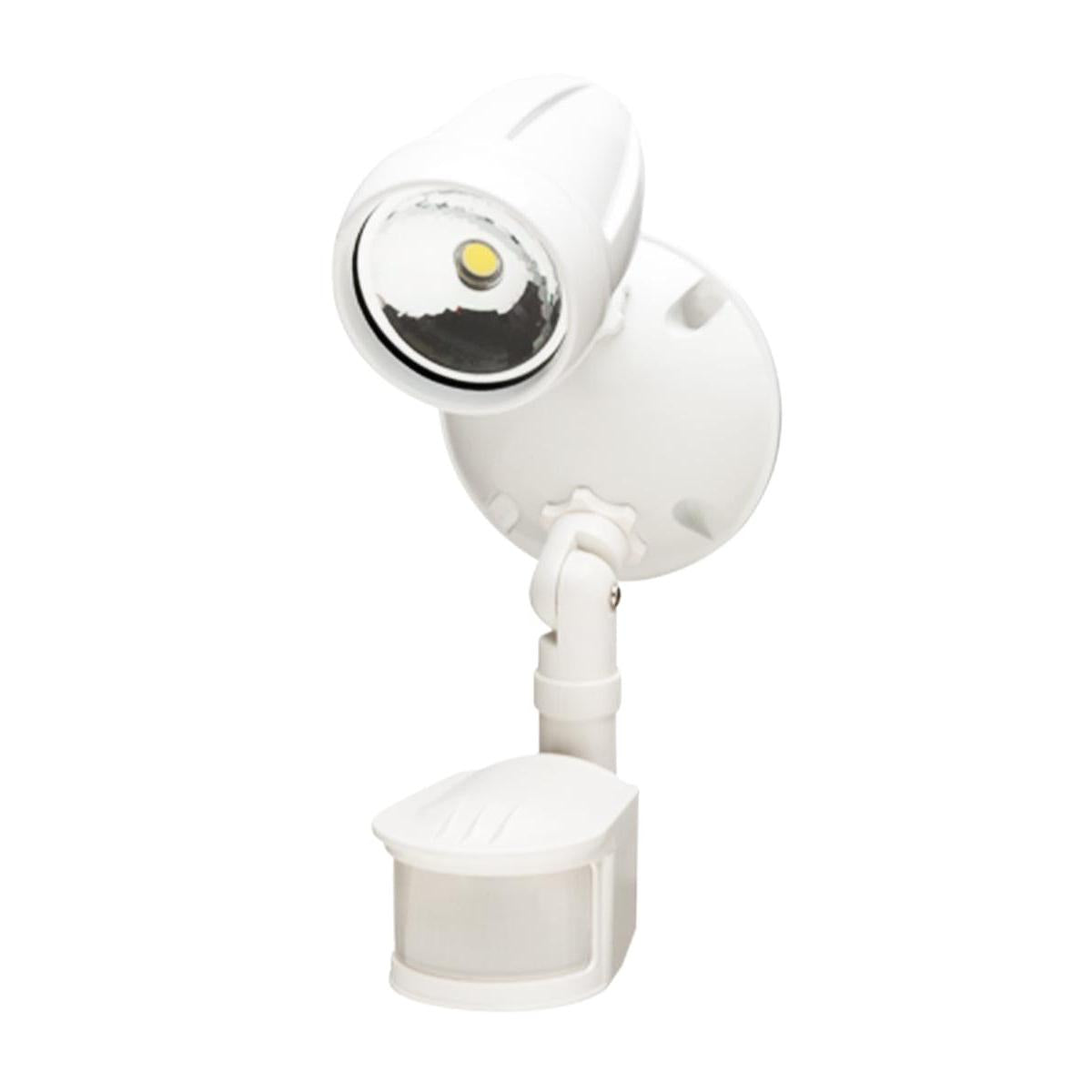 LED Outdoor Security Light 180 Degree Motion Sensor Activated, White Finish 11"H