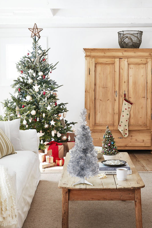 2' Silver Tabletop Tree with Stand