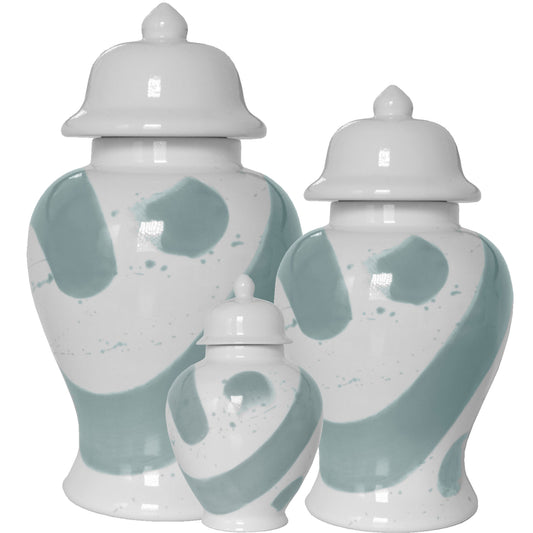 Lamb's Ear Brushstroke Ginger Jars