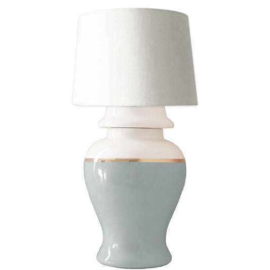 Lamb's Ear Color Block Ginger Jar Lamp
