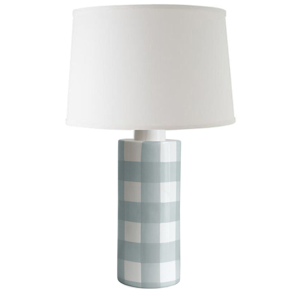 Lamb's Ear Gingham Column Lamp