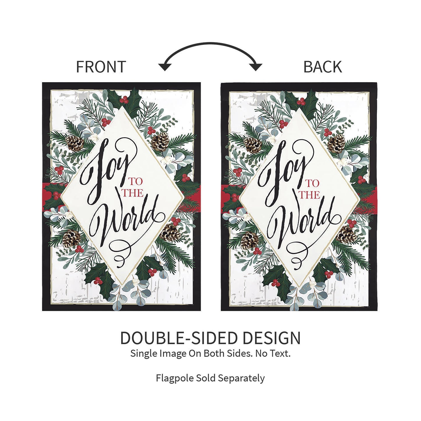 Joy to the World Applique Garden Flag