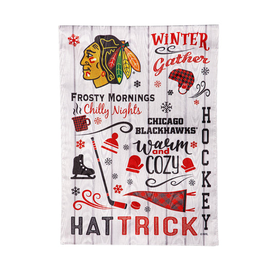 Chicago Blackhawks, Moire Flag, GDN, Fall Seasonal
