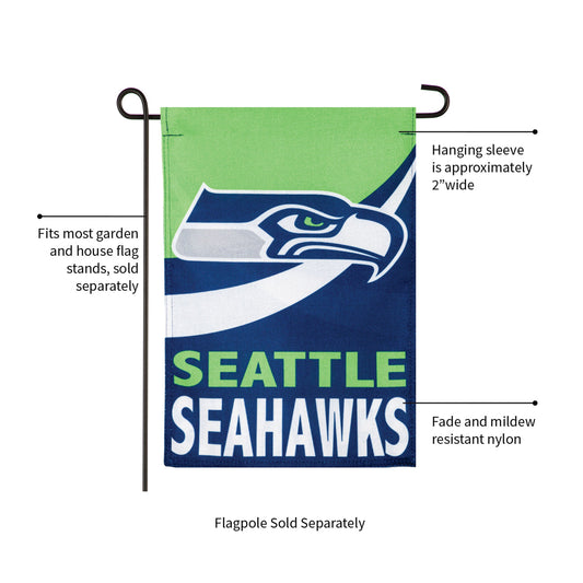 Flag, DS Burlap, Garden, Seattle Seahawks