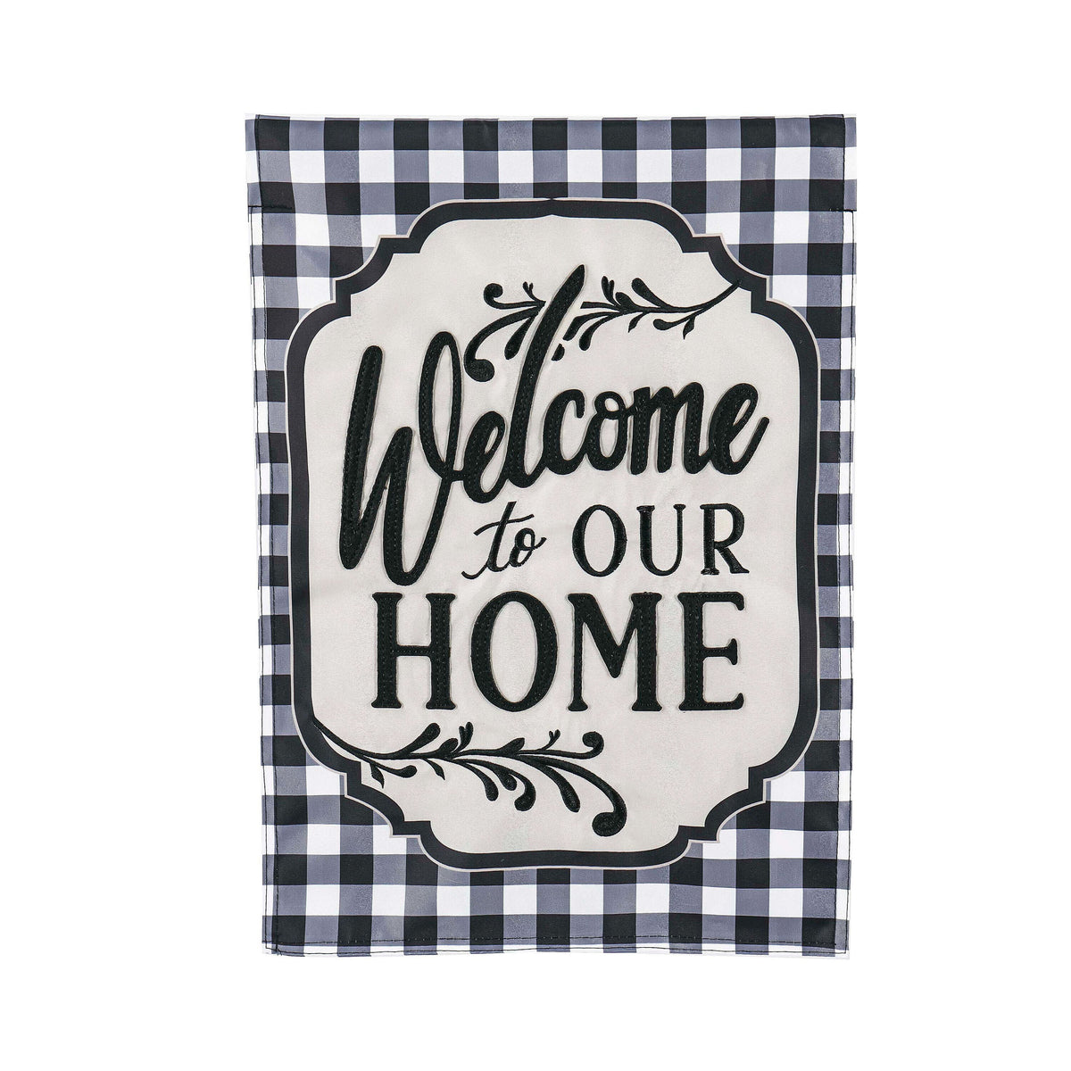 Classic Welcome Home House Applique Flag
