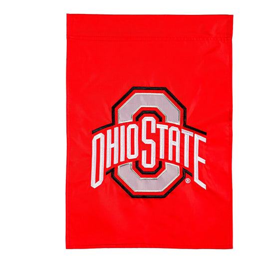 Ohio State University Applique Garden Flag