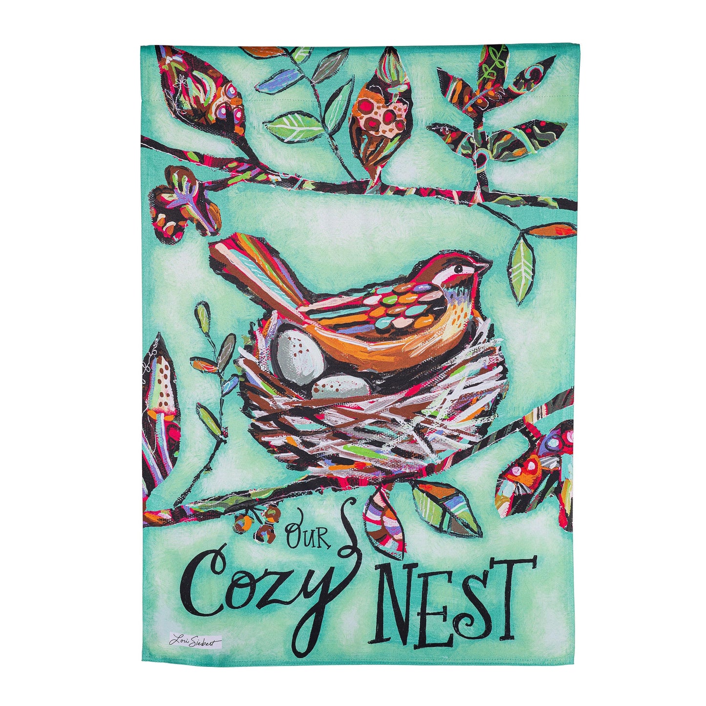 Our Cozy Nest Suede House Flag