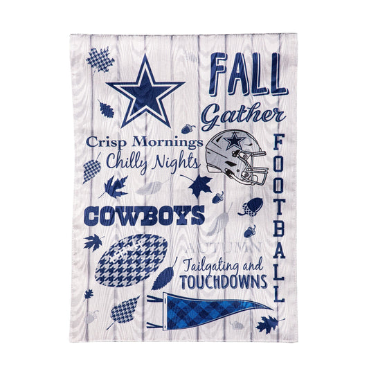 Dallas Cowboys Fall Seasonal Moire Garden Flag