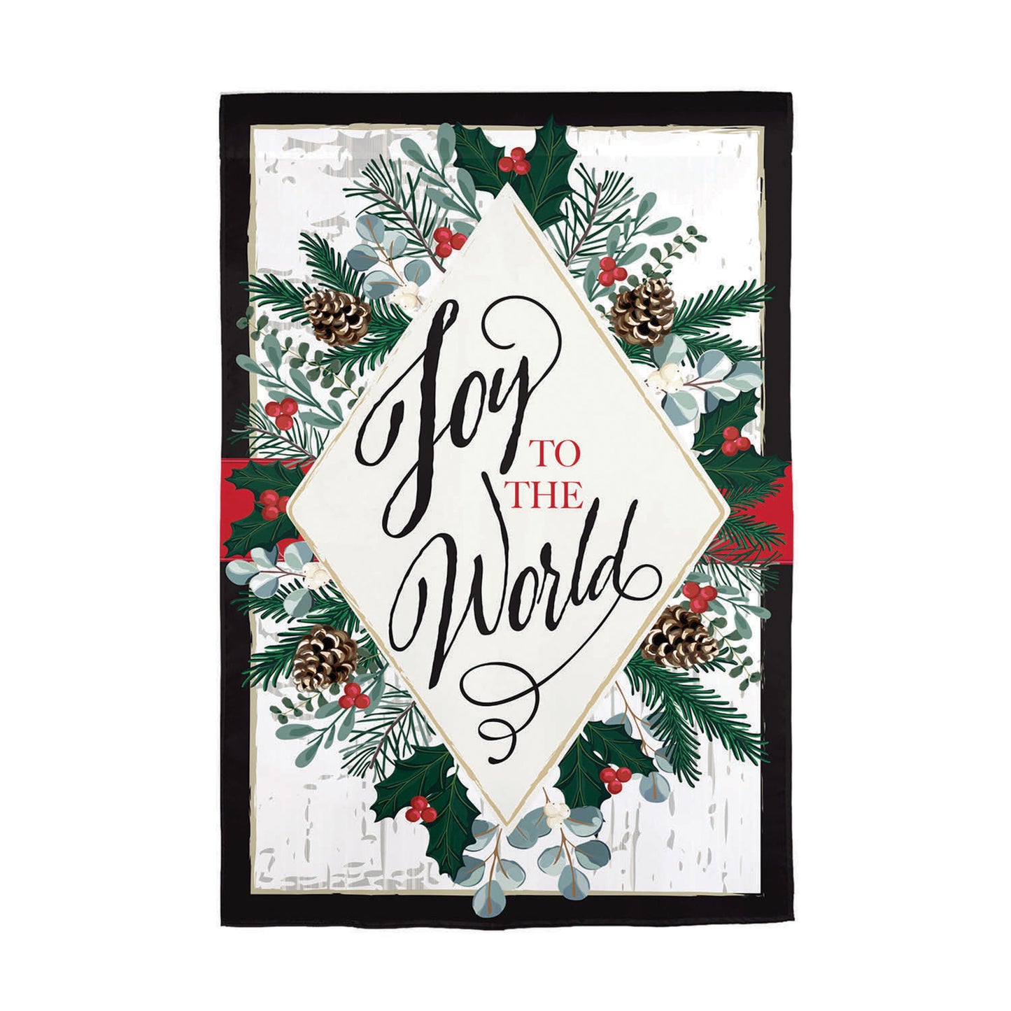 Joy to the World Applique Garden Flag