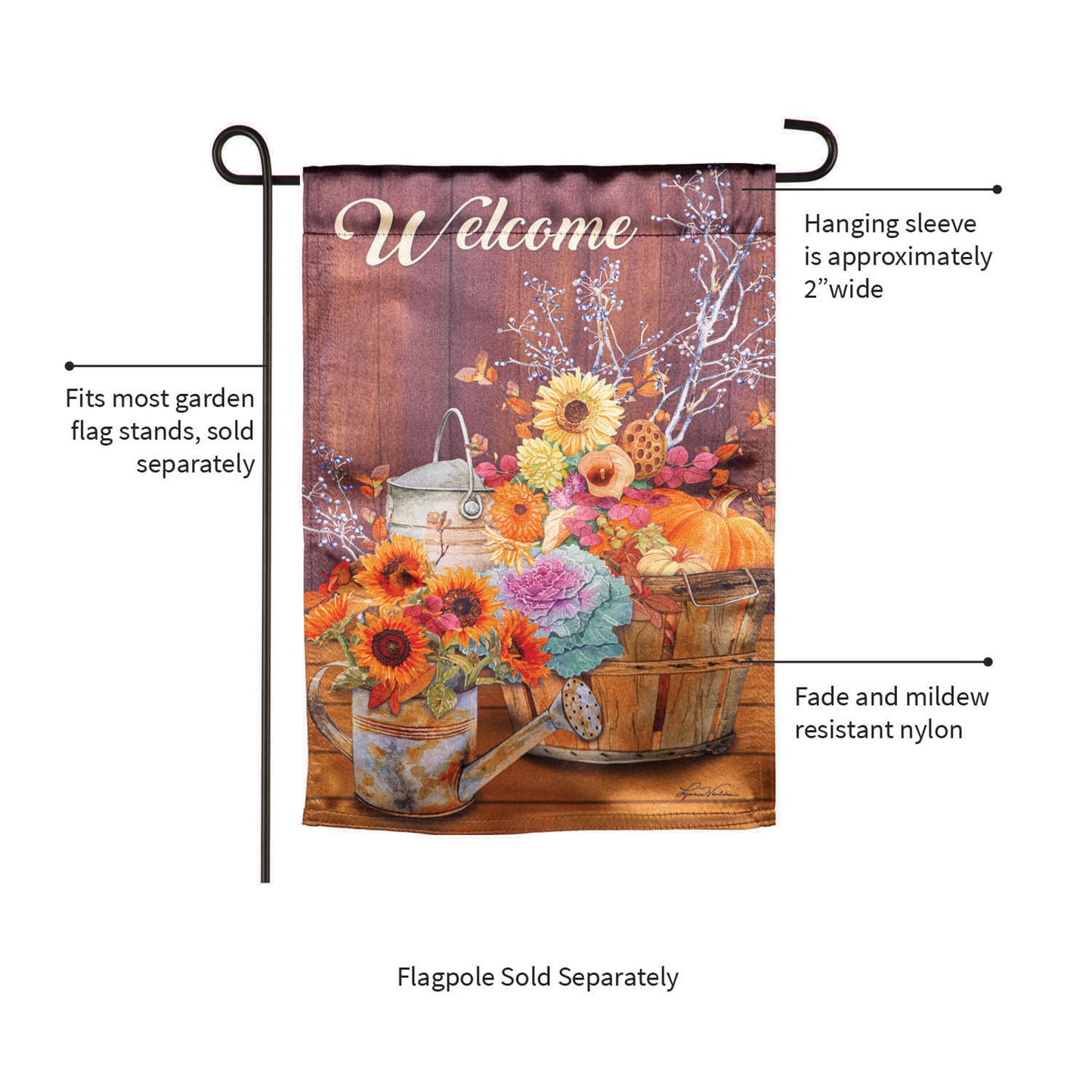 Everything Fall Lustre Garden Flag