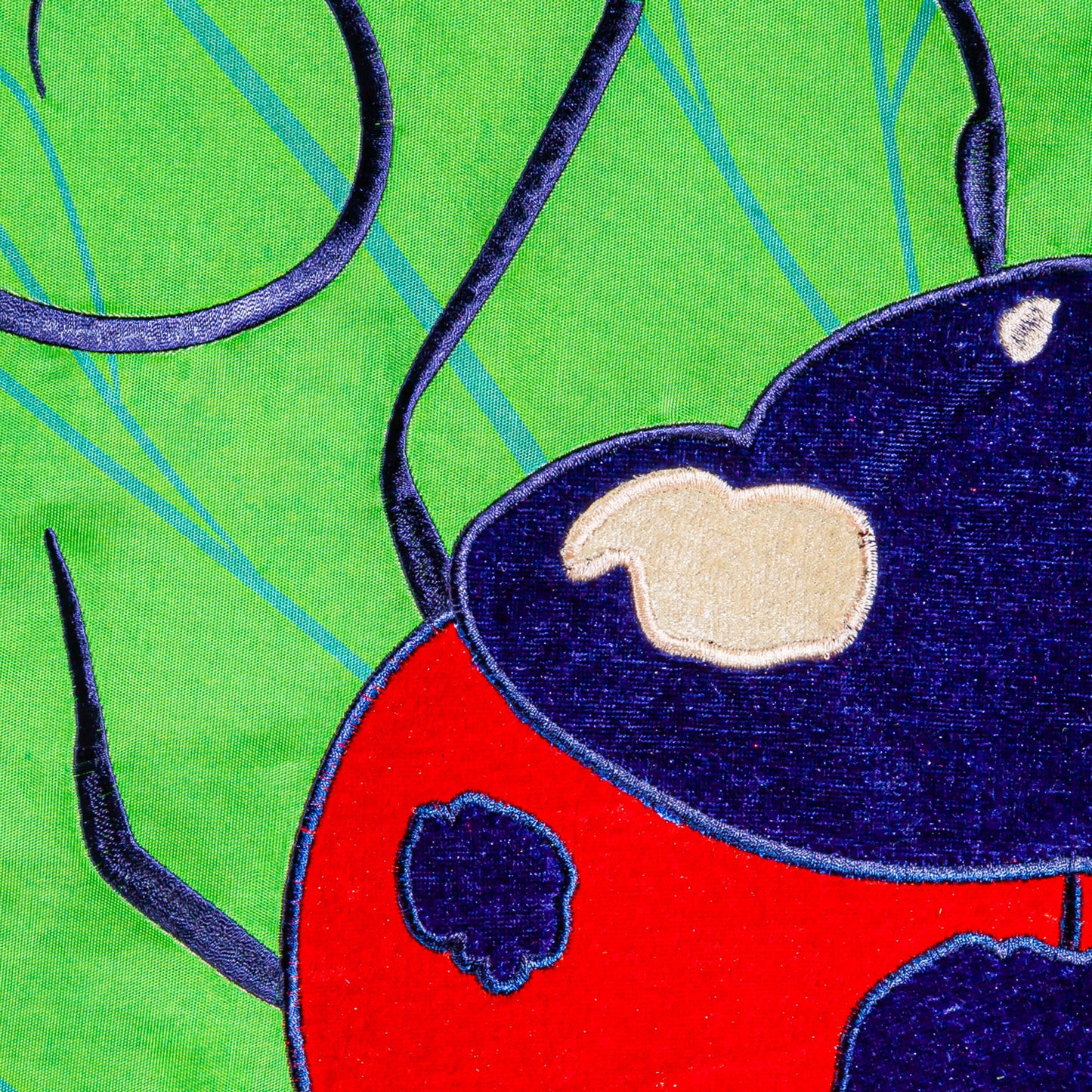 Big Ladybug Applique Garden Flag