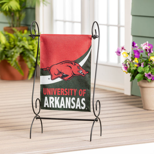 University of Arkansas Burlap Flag GDN Size