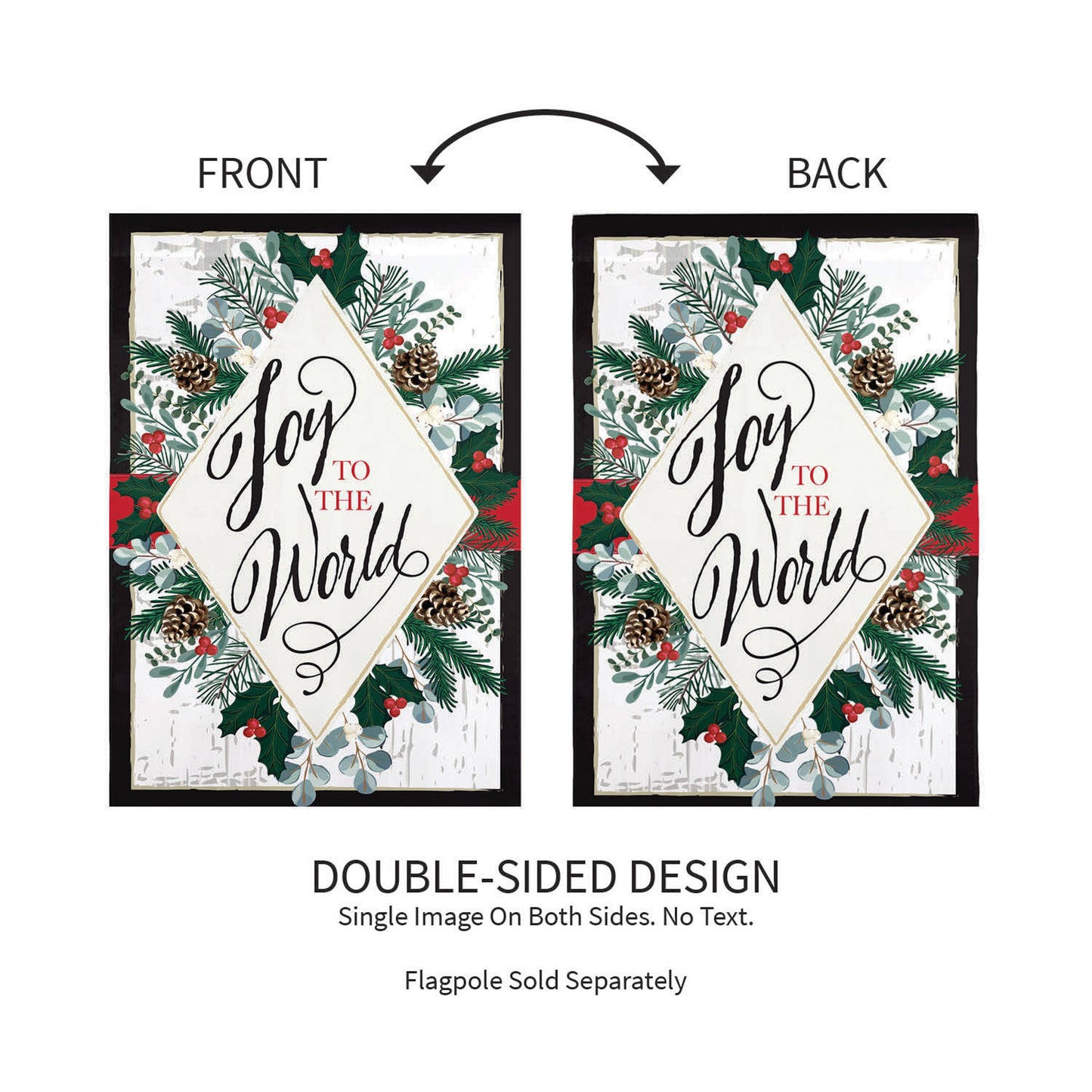 Joy to the World Applique Garden Flag