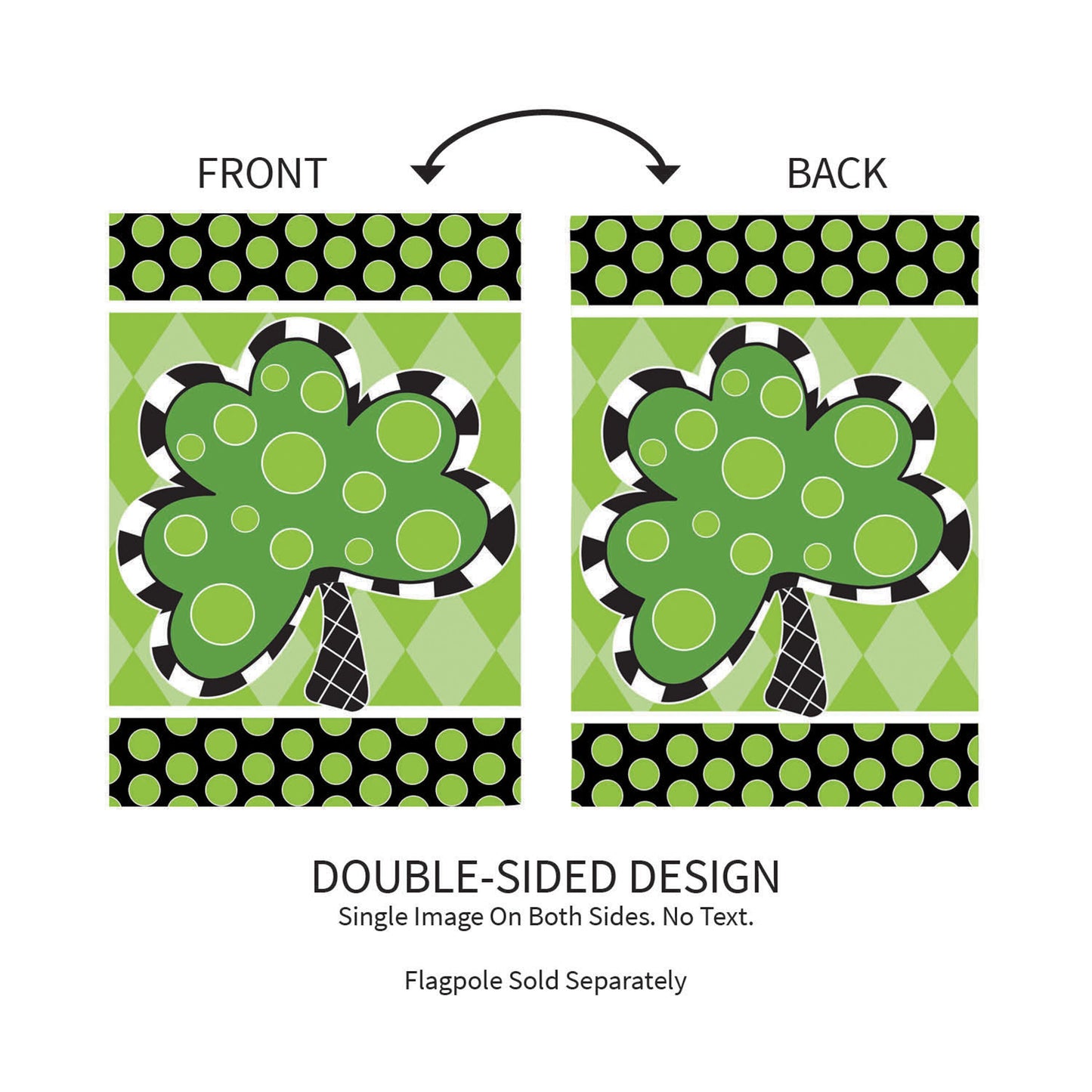 Patterned Shamrock Suede Garden Flag