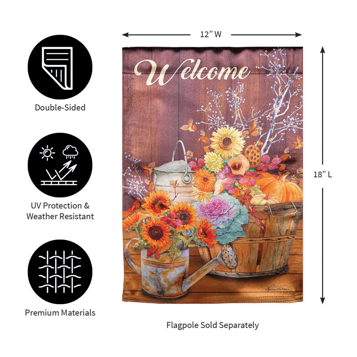 Everything Fall Lustre Garden Flag