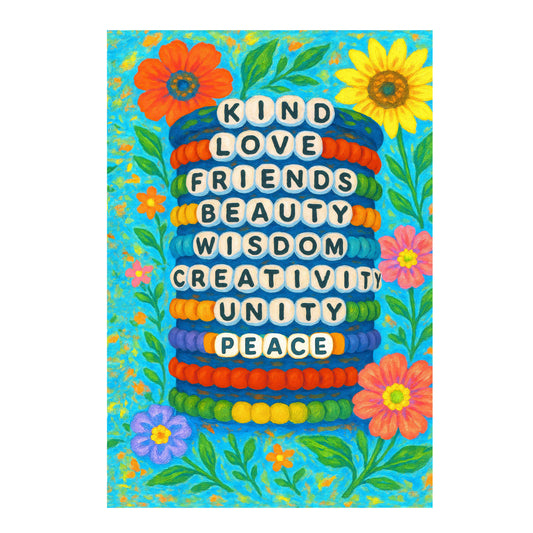 Friendship Bracelet Applique Garden Flag