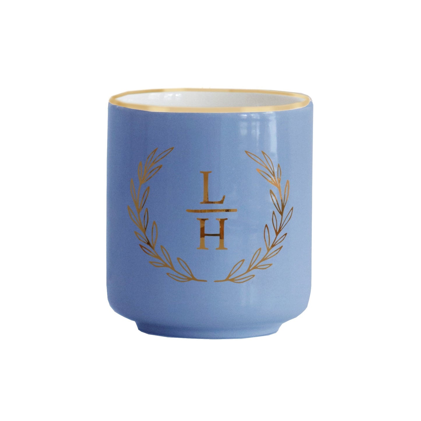 Laurel Monogram Vase
