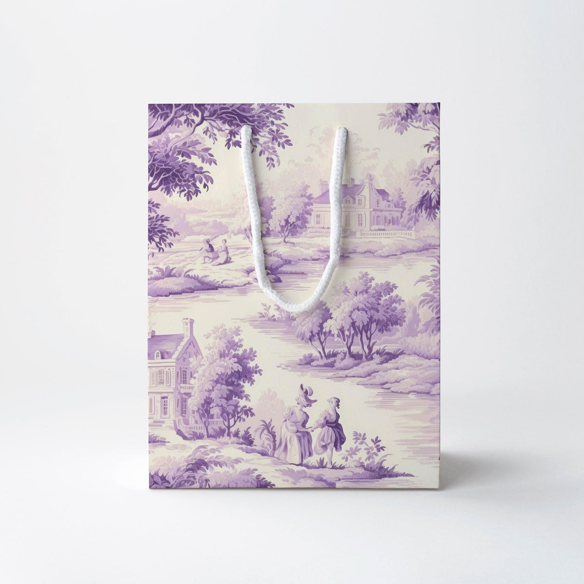 Lavender Toile Gift Bag | Luxury Gift Bag by JOSIL Paperie