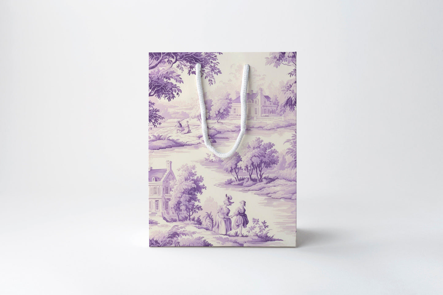Lavender Toile Gift Bag | Luxury Gift Bag by JOSIL Paperie
