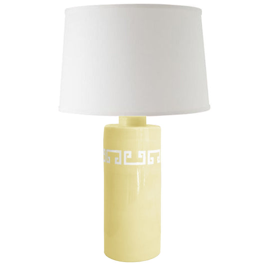 Lemon Sorbet Greek Key Column Lamp