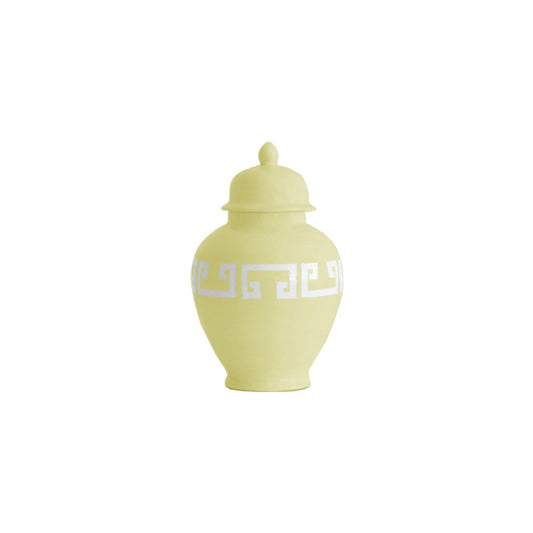 Lemon Sorbet Yellow Greek Key Ginger Jars