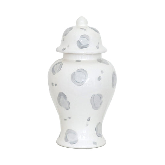 Light Gray Leopard Print Ginger Jars