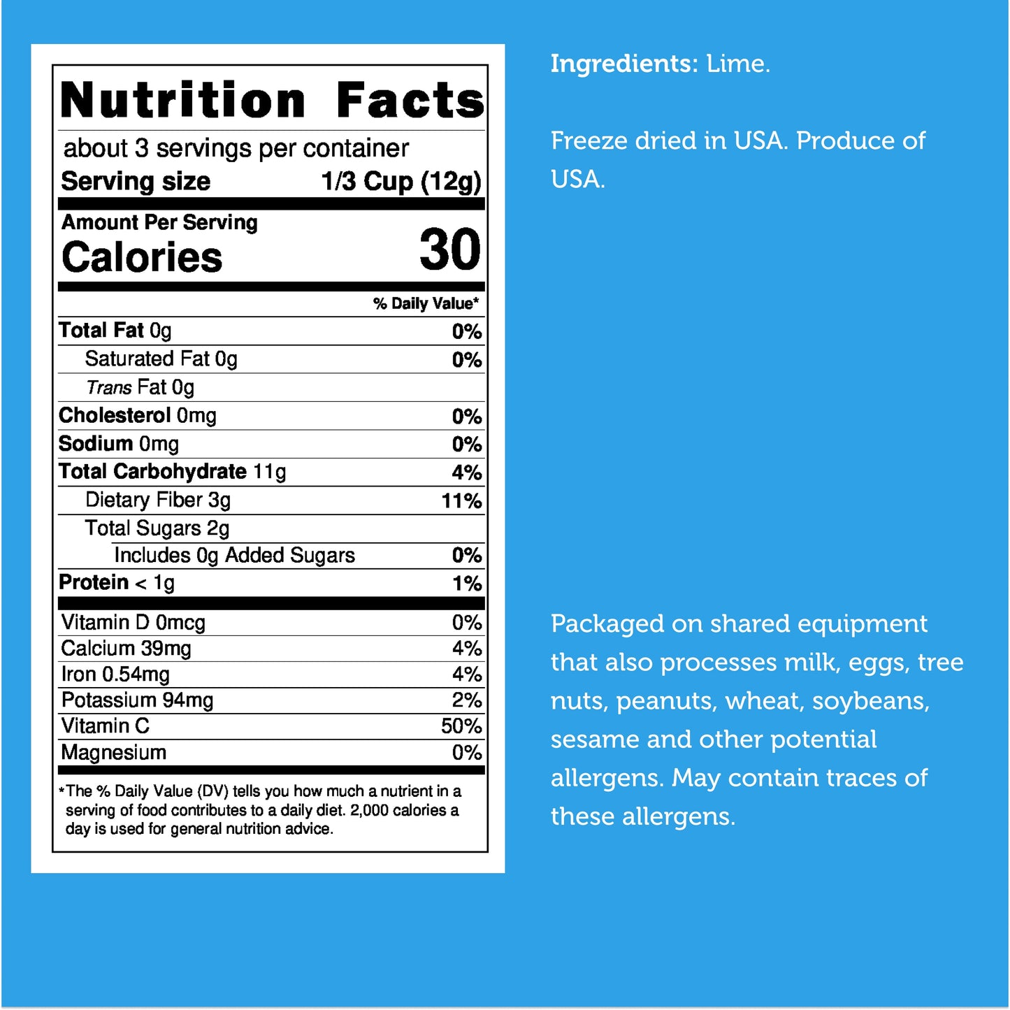Freeze Dried Lime Slices