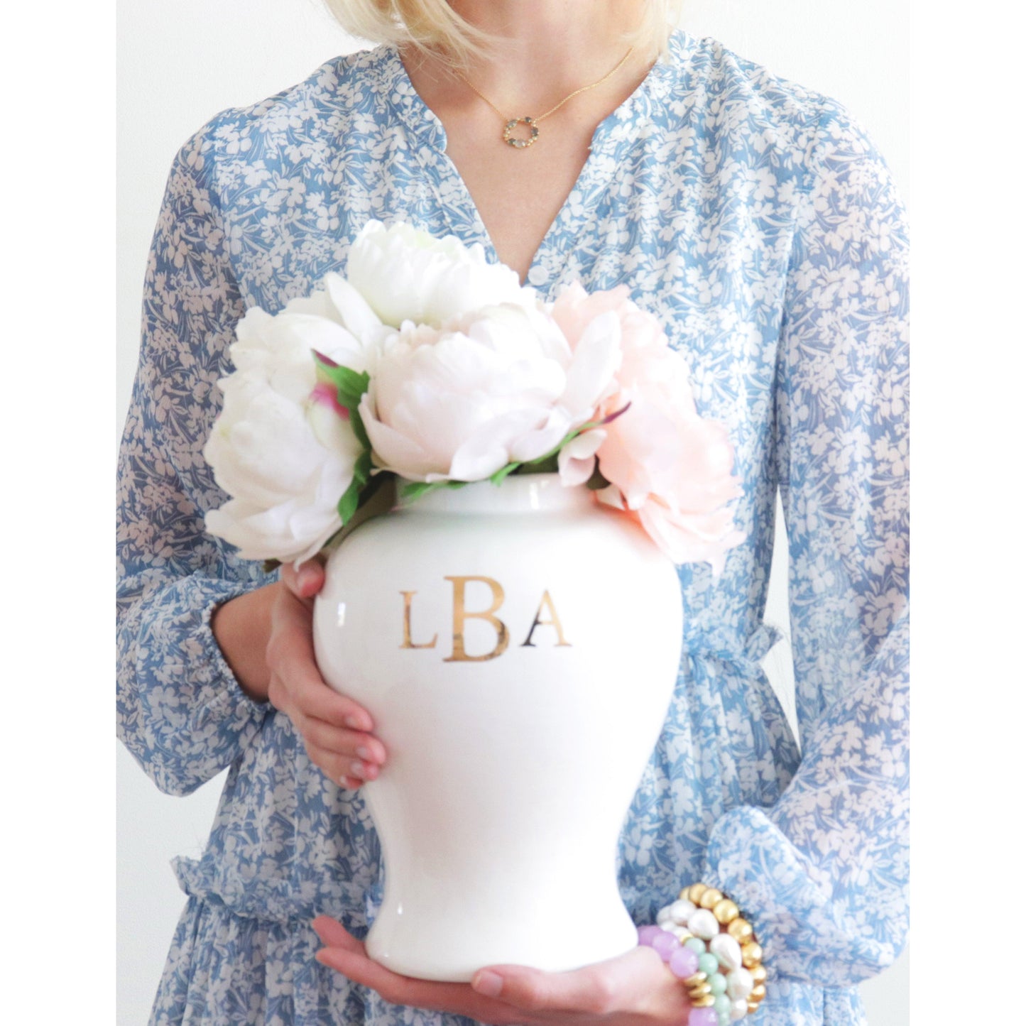 Classic Monogram Ginger Jars in Navy