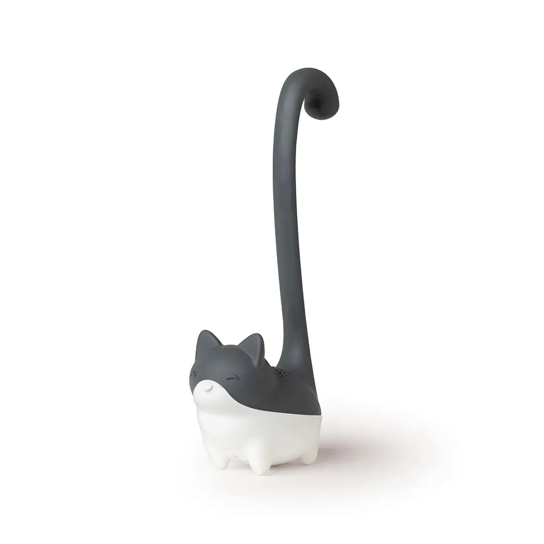 a grey and white cat shaped object