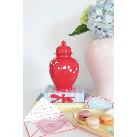 "Love is in the Air" Ginger Jars in Red