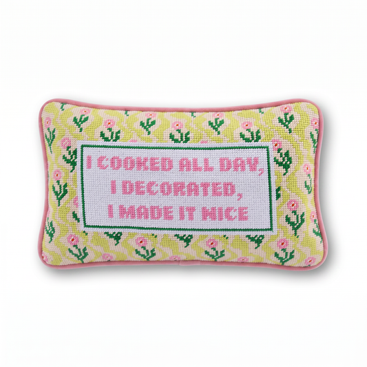 Made it Nice Needlepoint Pillow