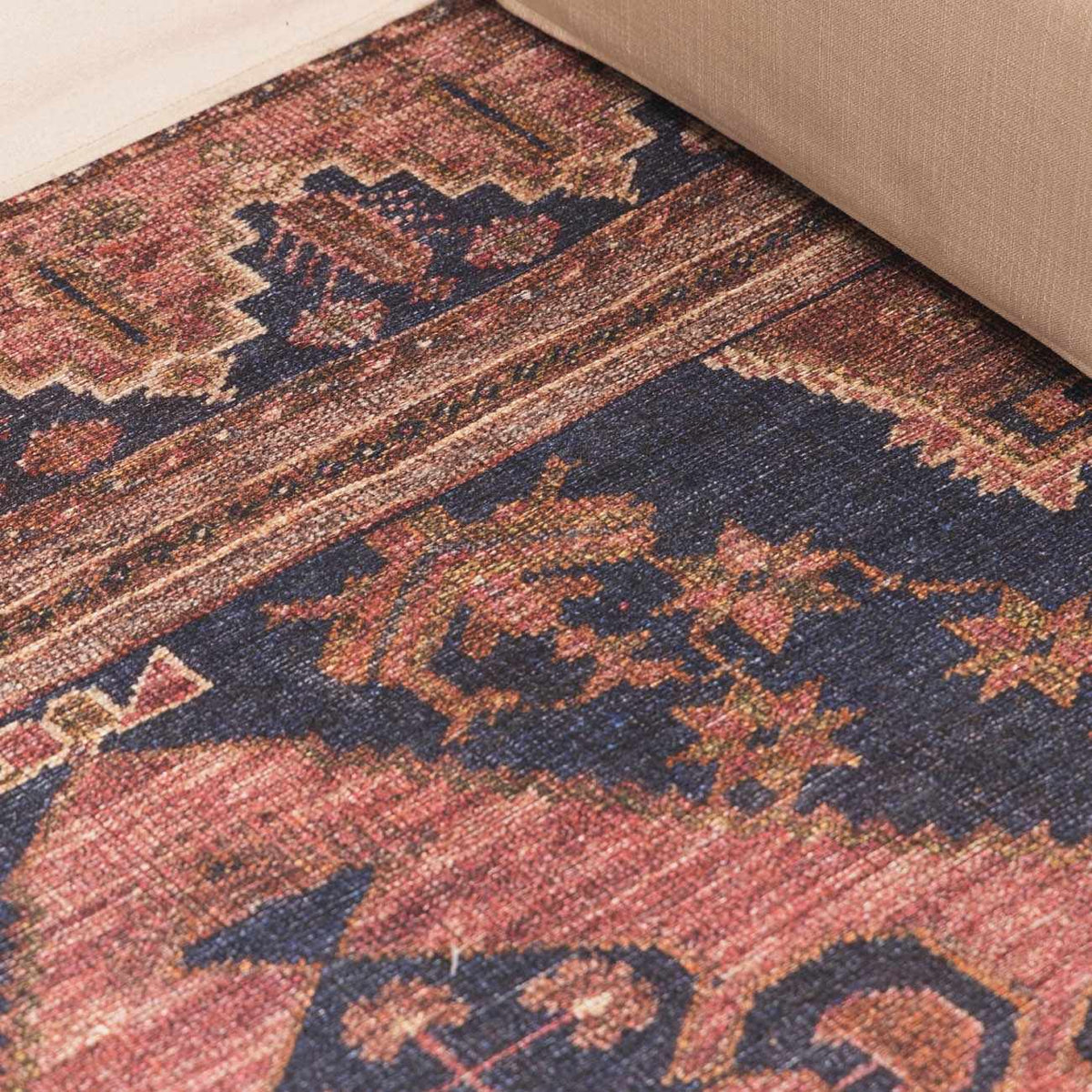 a close up of a rug