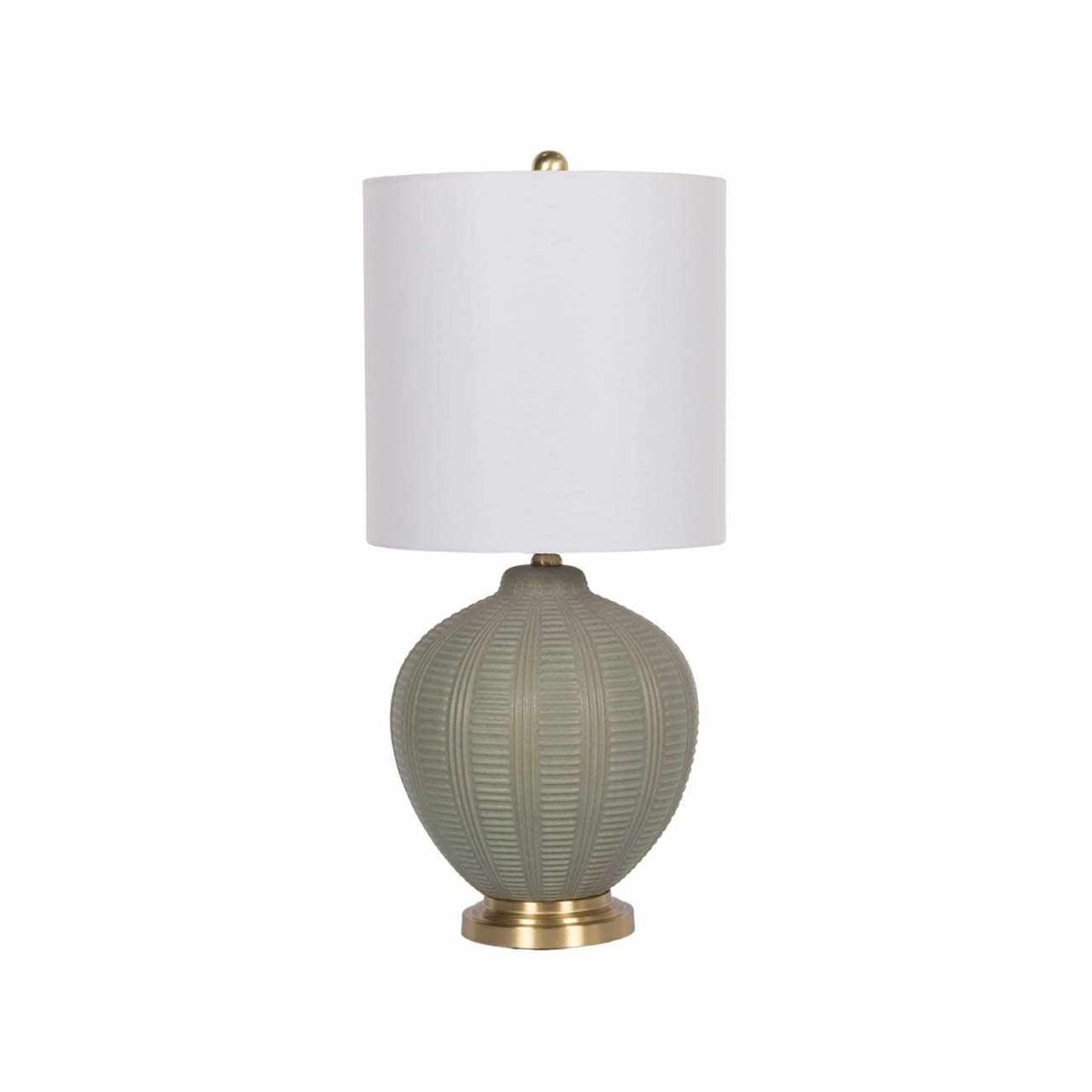 a lamp with a white shade