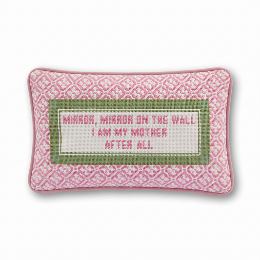 Mirror Mirror Needlepoint Pillow