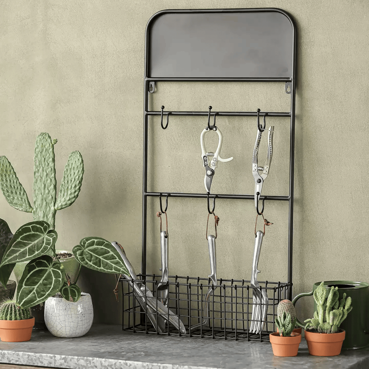 Industrial Garden Tool Storage Rack