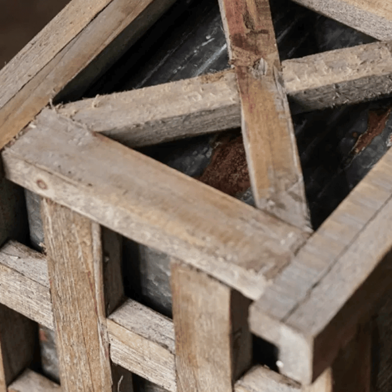 Weathered Garden Storage Planter