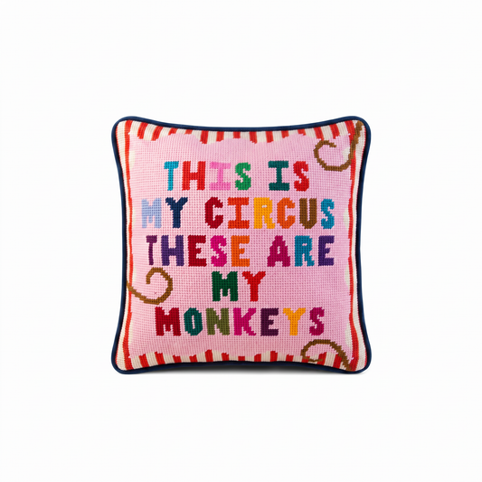 My Circus Needlepoint Pillow