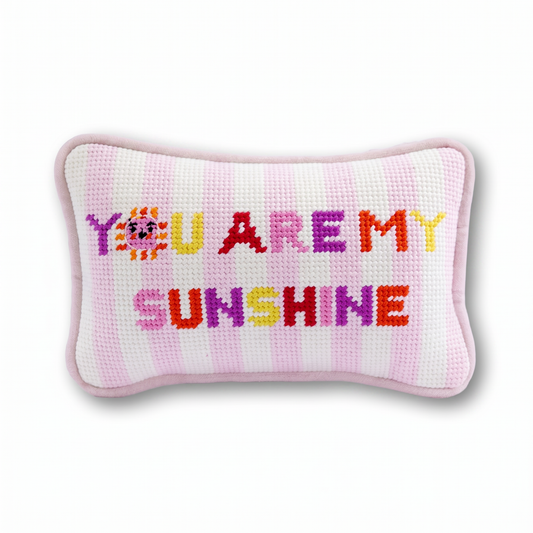 You Are My Sunshine Mini Needlepoint Pillow