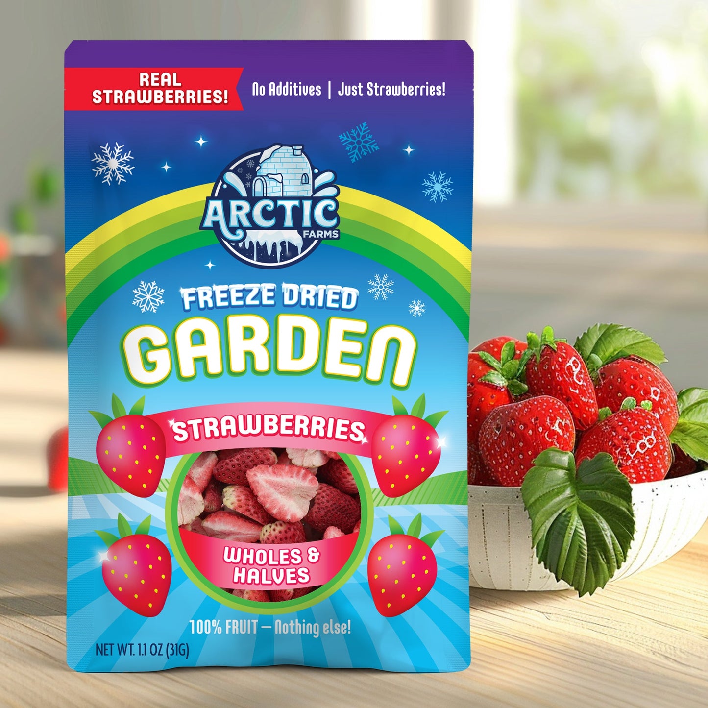 Freeze Dried Strawberries - Wholes & Halves